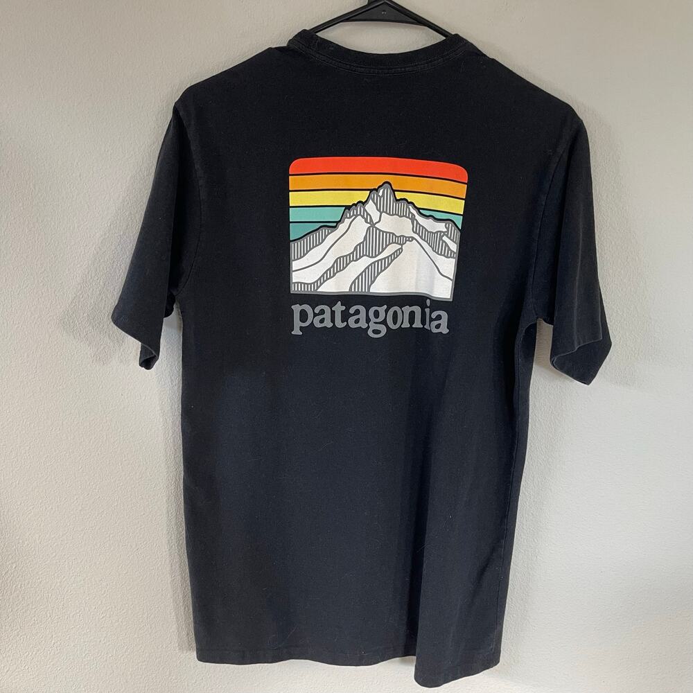 Patagonia Black Line Logo Ridge Pocket Responsibili-Tee (S)